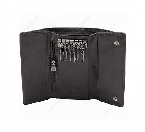 Ключница-портмоне COSSET черный - кожаные изделия в Минске